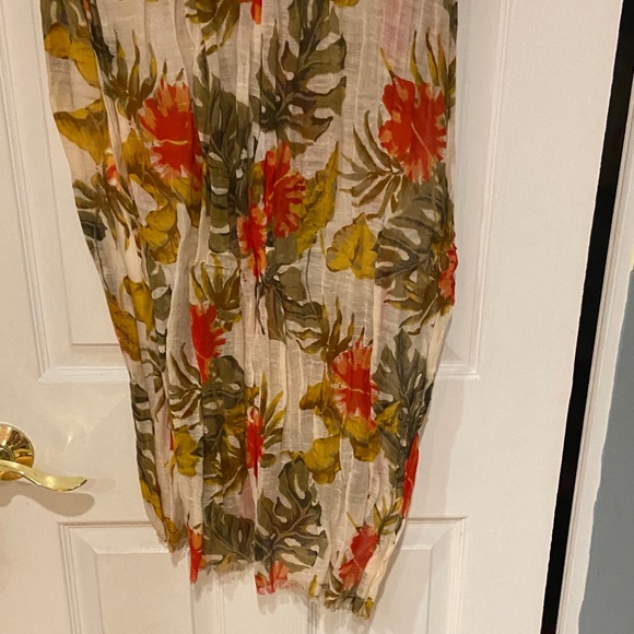 Floral Print Sheer Scarf - Picture 5 of 7